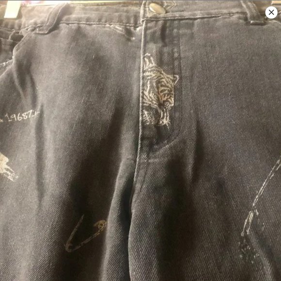 🎃Halloween, everyday Men's Jackson Jeans-Tiger on the Fly, Spiders, Webs 36x30 - Picture 1 of 7